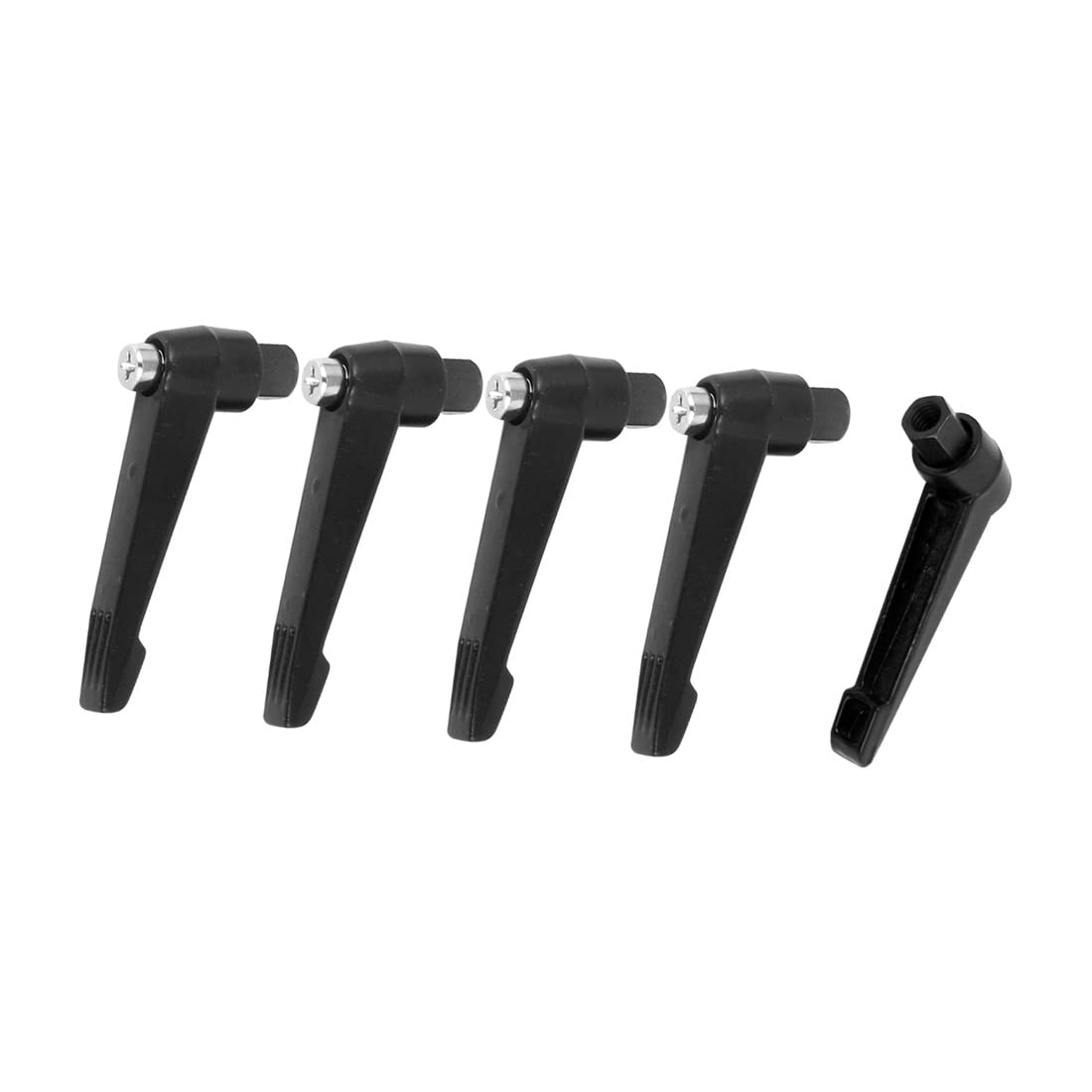 Sourcingmap M6 Female Thread Adjustable Handle Lever Grip 5pcs Black