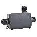 Idealeben 2 Pcs Waterproof IP66 Outdoor/External Junction Box 3-cable PG9 Black Plastic Connector Gland Can Underground Cable Sleeve