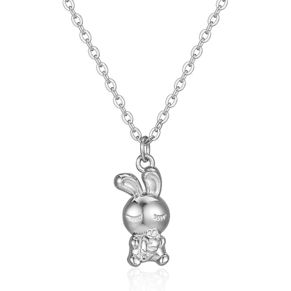 Amazon.com: Zeshimb Cubic Zirconia Bunny Necklace Shiny