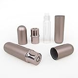 Mink Gray Aluminum and Glass Empty Essential Oil Personal Nasal Inhaler Refillable With Removable Bottle by Rivertree Life