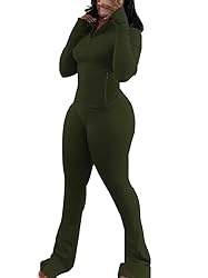HBQ Women's 2 Piece Tracksuit Sets Long Sleeve Zip