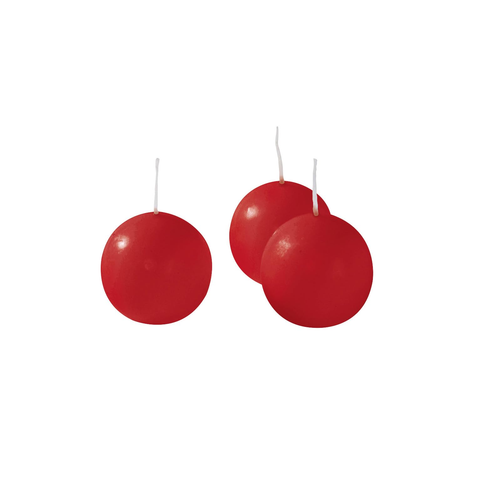 Cereria di Giorgio Risthò, Sphere Candles, Wax, Red, 3 x 3 x 3 cm, Pack of 20