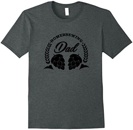 Mens Homebrewing Dad T-Shirt, Home Brew, Hops, Father's Day Gift XL Dark Heather