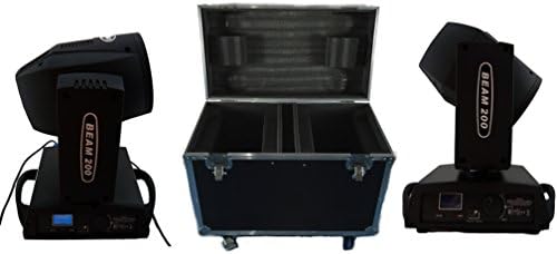 Eshine 2PCS/Lot With Flight Case Beam Moving Head SHARPY 5R Beam 200W stage Lighting Black For Wedding Christmas Birthday DJ Disco KTV Bar Event Party Show (2PC With Flight Case Beam 200w)