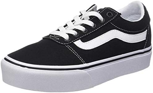 Damen Ward Platform Sneaker Ward Platform Trainers, (CANVAS) BLACK/WHITE, 38 EU