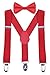 WDSKY Kids Adjustable Elastic Red Suspenders and Bow Tie Set for Baby Boy Red