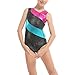 DAXIANG Gymnastics Leotard for Little Girl Rainbow Stripes Ballet Tutu 2-15 Years