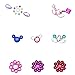 Amariver Self-Adhesive Rhinestone Sticker, Multi-Color Bling Craft Jewelrys Crystal Gems Stickers, Assorted Size and Multi-Shapes, 8 Sheets
