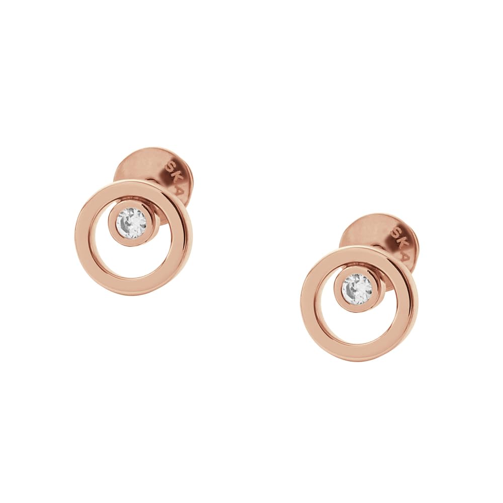 Skagen Earrings for Women Kariana, 7.4 mm x 7.4 mm x 2.5 mm Rose Gold Stainless Steel Earrings, SKJ0853791 — image 1