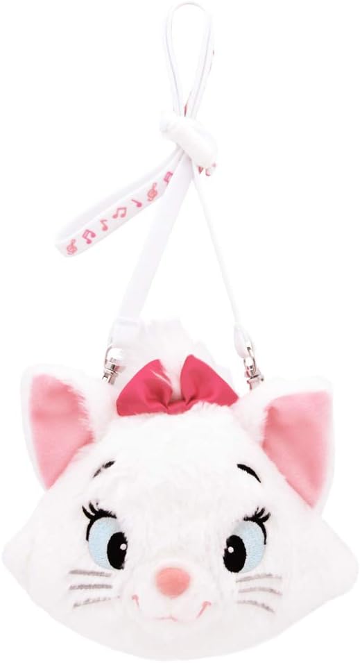 Disney Tokyo Marie the Aristocats Cat Face Plush Pass Case Coin Case