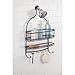 iDesign 62071 York Metal Wire Hanging Shower Caddy, Extra Wide Space for Shampoo, Conditioner, and Soap with Hooks for Razors, Towels, and More, 16