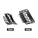 100 Pieces Wig Clips U-shape Metal Clips Stainless Steel Wig Clips 6 Teeth Combs Clips with Soft Rubber for Hair Extensions DIY, 3.2 cm, 2.8 cm, Blackthumb 2