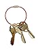 MantaRing - Cable Key Ring with Screw Lock - Strong, Flexible, Waterproof. One Ring for Keys and So Much More (Red)