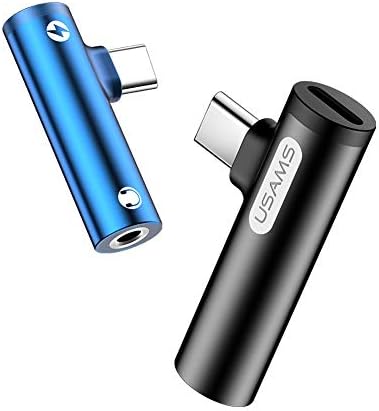 7 Pro Type C to 3.5mm Headphone Audio Adapter, USB C Splitter 2 in 1 USB C to 3.5mm Audio Converter Audio and Charging for Type C Supported Devices