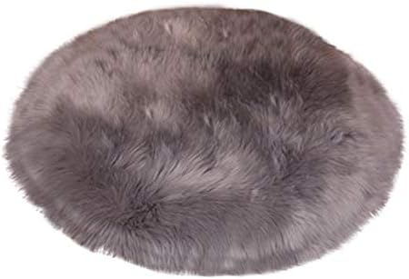 Arvin87Lyly Fur Rug Soft Round Carpet,Bedrooms Fluffy Rug,Kids Rooms Circular Area Rug,Soft Machine Washable Imitated Sheepskin Rugs 13.78 * 13.78in