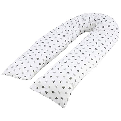 FYLO 9 Ft Maternity Pillow and Case Grey Star Azizati Health & Beauty