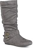 Journee Collection Womens Regular Sized and Wide-Calf Buckle Slouch Mid-Calf Boot