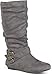 Journee Collection Womens Regular Sized and Wide-Calf Buckle Slouch Mid-Calf Boot