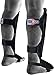 RDX Shin Guards Kickboxing Muay Thai, SATRA SMMAF Approved, Premium Maya Hide Leather, Leg Instep Protection Pads, MMA Martial Arts Kicking Sparring Training Gear, BJJ Karate Boxing Taekwondo, Black