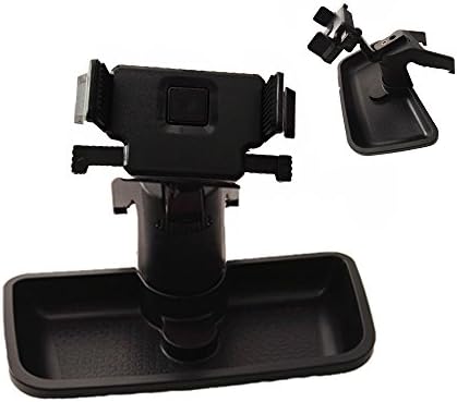 Car Cell Phone Bracket,Jeep JK Wrangler Upper Dash Panel with holder for Large I Phone and I Phone Plus; Mini Pad; Cradle; Black, fits 2007 to 2017 2/4WD