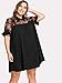 Romwe Women's Plus Size Floral Lace Short Sleeve Ruffle Summer Beach Swing Tunic Dress