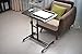 EaseOffice Angle&Height Adjustable Office Desk Rolling Laptop Desk Cart Home Office Hospital Table, Black