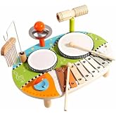 PBUH Wooden Educational Toy Set for Toddlers 12+Month - Music Instruments,