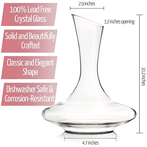 Wine Decanter With Aerator Set Red Wine Carafe with Built in Wine