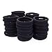 Miuance Elastic Hair Ties Hair Ties Bands Rope No Crease Elastic Fabric Large Cotton Stretch Ouchless Ponytail Holders, 50 pcs(1 PACK BLACK)