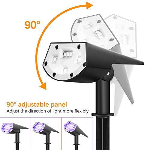 SerDa-Run Solarleuchte garten mit RGB-Farbwechsel, gartenbeleuchtung solar,Solarlampen für außen,Solarstrahler,7 Farben… – Bild 6