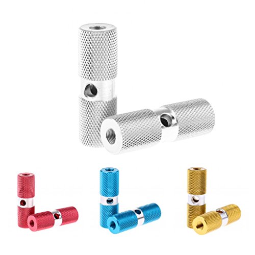 SunniMix 2pc Aluminum Alloy Bike Bicycle Pedal Rear Axle Foot Pegs BMX Footrest Lever - silver