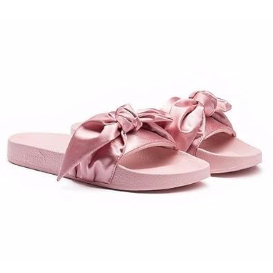 puma fenty bow slides pink