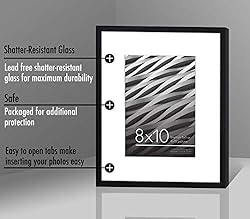 Americanflat 8x10 Picture Frame in Black - Thin