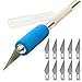 Premium USA-Made #1 Hobby Knife + 10 Blades + Comfort Grip Included with Safety Cap & Rust-Free Aluminum Handle! Great Craft Knives for Scrapbooking/Model Making & Gifts for Hobbyists! (Оne Расk)