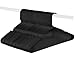 Hangorize Plastic Hangers - 48-Pack Black Standard-Size Clothes Hangers with Notches for Clothing & Accessories - Closet Organization Essentials