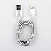Kript Reversible Magnetic Micro USB Cable for Charging and Data Sync for Android Device (Silver)