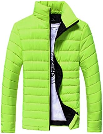 morecome Men Warm Stand Collar Slim Winter Zip Outerwear Jacket