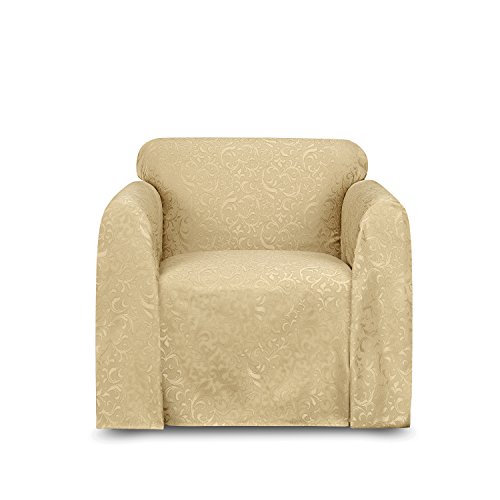 Stylemaster brianna jacquard furniture throw, gold chair