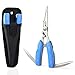 Booms Fishing F1 Fishing Pliers 5-in-1 Multi-Tool Made by 420 Stainless Steel Blue with Coiled Lanyard and Sheath