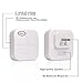 Wireless Doorbell with 1 Remote Button Operating at over 900-feet Range with over 36 Chimes, 4-Level Volume, No Batteries Required for Receiver (White) by Wizvv
