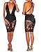 Women's Sexy Black Dresses for Club Night Bodycon Lace Dress