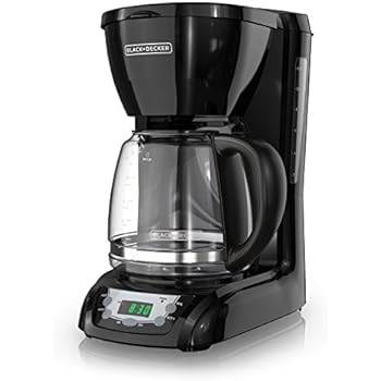 BLACK+DECKER DLX1050B 12-cupProgrammable Coffee Maker with glass carafe, Black