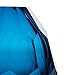CASAMOTION Home Decor Accent Vase Diamond Shape Solid Color Hand Blown Art Glass Vase, Blue