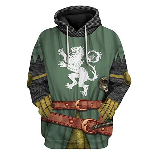 Knight Hoodie Medieval Armor Sweatshirt Templar