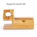 Apple Watch and iphone Charging Station Bamboo Wood Charger Stand Charging dock for iwatch iphone 7 6 6s plus 5 5s 5c with 3 USB Ports