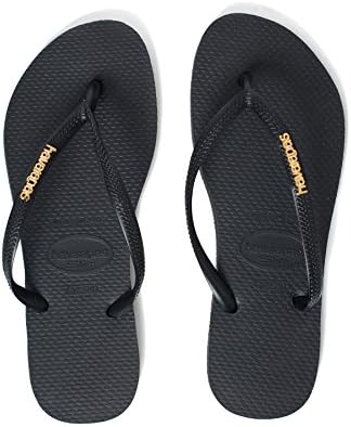 havaianas black gold metal logo