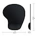 Mouse Pad with Wrist Support - DUTISON Black Silicone Ergonomic Gel Wrist Support Mouse Pad Mat for Office, Computer, Laptop - Non-Slip Rubber Base