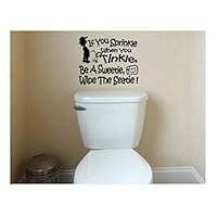 BERRYZILLA If You Sprinkle When You Tinkle Decal Wall Vinyl Bathroom Potty SEAT Boys Training Lettering Art Quote Sticker (Package Come with glowindark Monster switchplate Decal)