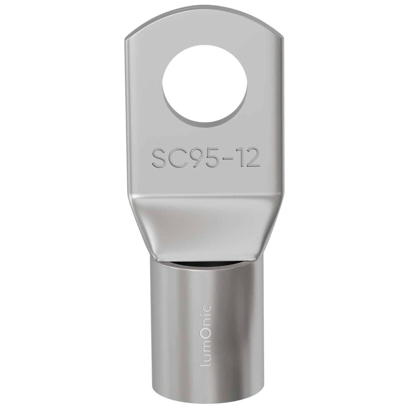 Tubular Cable Lug Blank 95mm² Hole Diameter M12 Ring Lug Copper tinned