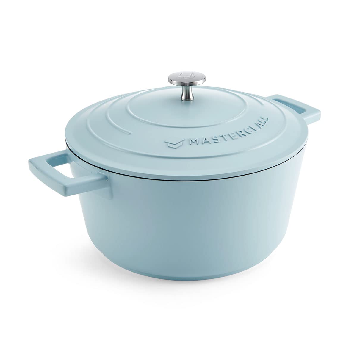 MasterClass Cast Aluminium Sky Blue Casserole Dish, 24cm, 4 Litre, Gift Boxed